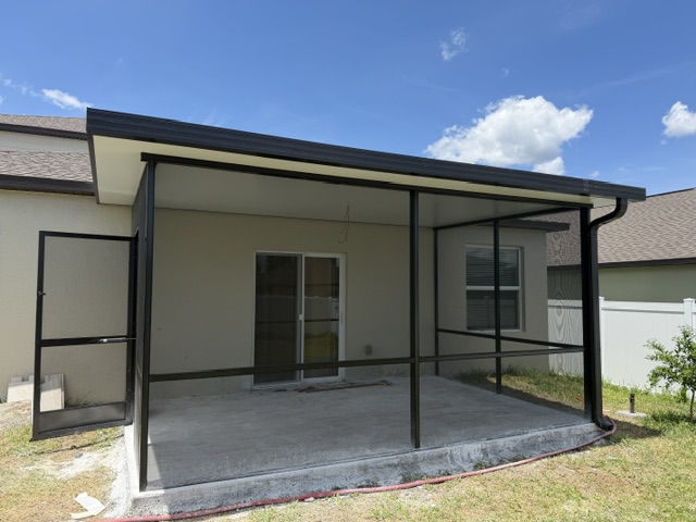 Screened patio with insulated roof